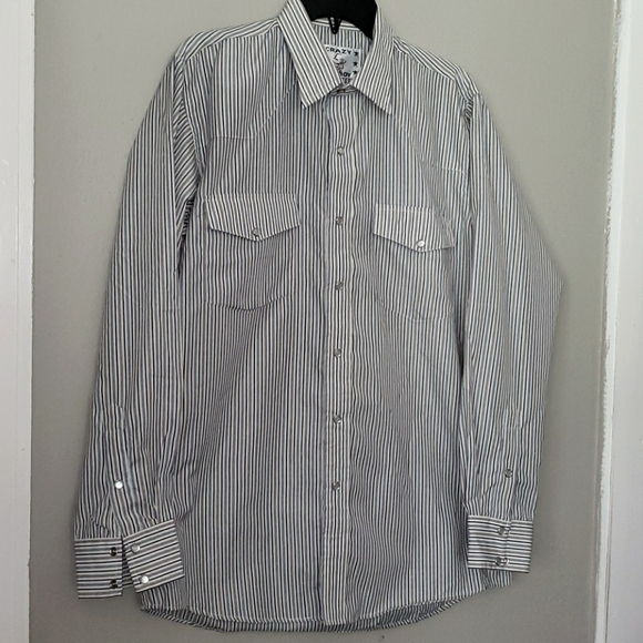 Crazy Cowboy Western Long Sleeve Shirt Rodeo Time - Picture 1 of 7